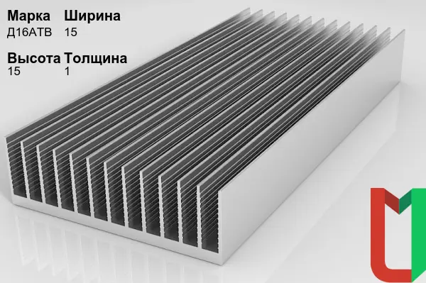 Алюминиевый профиль радиаторный 15х15х1 мм Д16АТВ